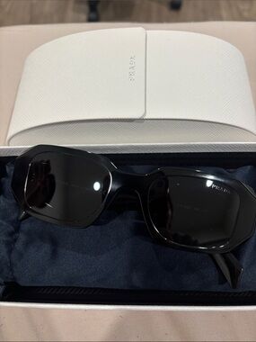 Prada Men’s Black PR 17WS Sunglasses